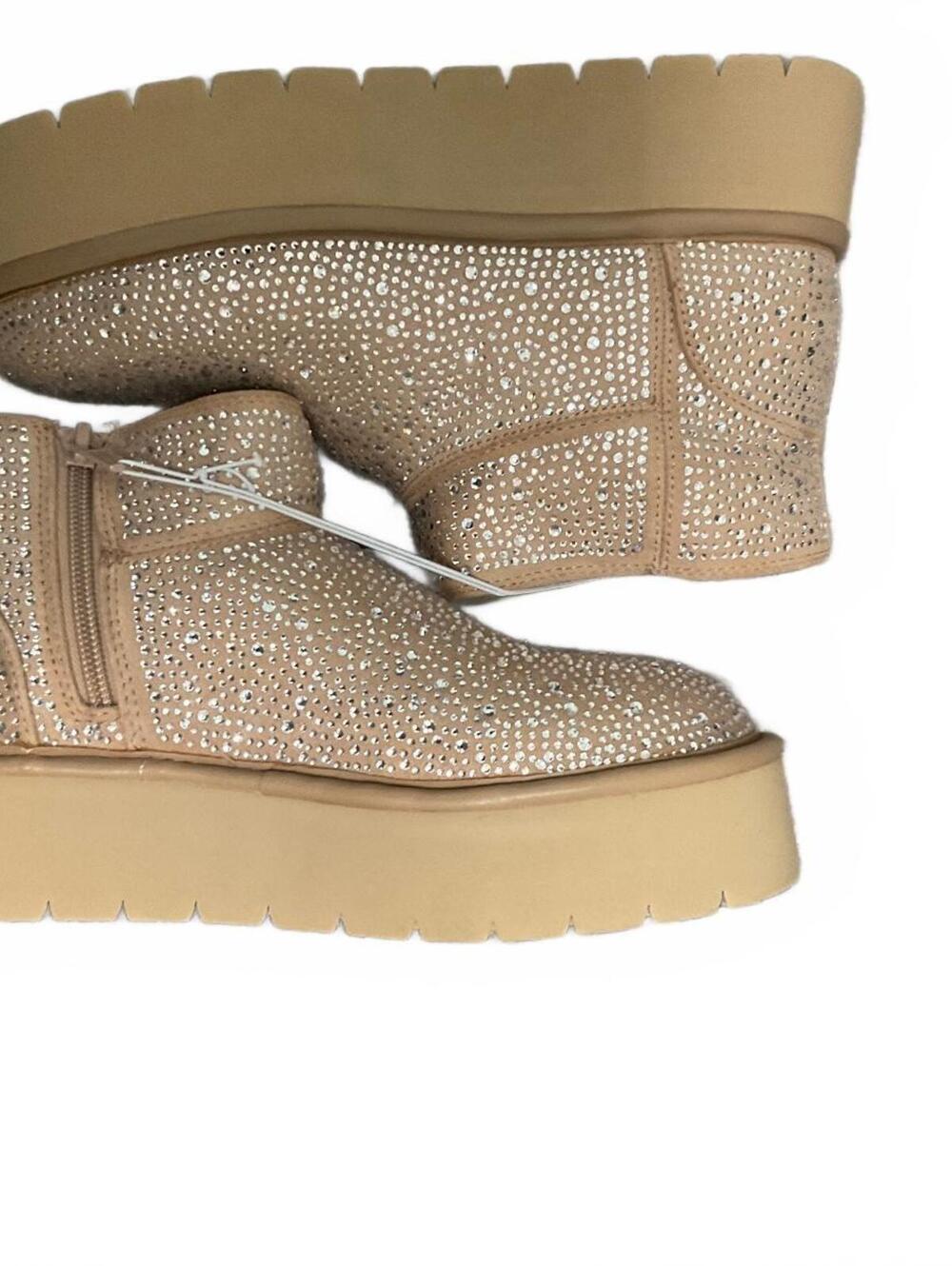 💚Wild Fable Beige Glitter Fur Lined Ankle Boots  💚